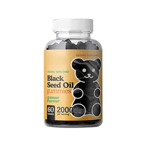 OEM ODM nutrizione olio di semi neri vegano pelle di capelli gommosi congiunta gommosa semi neri olio di semi neri Gummies con miele