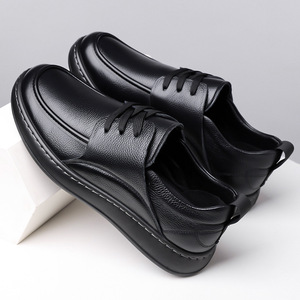 Men's New Style Leather Breathable Lightweight Retro Fashion Trendy Compliant Anti-Slip <b>Soft</b>-soled Business Casual Leather <b>Shoes</b> - Product Image 6