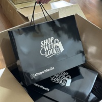 Sacs en papier de grande taille avec poignées, imprimés avec un logo personnalisé, pour l'emballage de chaussures en cuir pour hommes, chaussures de sport