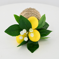 Plantes vertes artificielles en pot faites à la main de 8,5 cm pour la décoration de la maison, plante artificielle avec pot, citronnier artificiel en pot