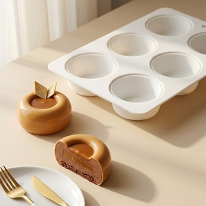 Nouvelles idées : <span class=keywords><strong>Moule</strong></span> à gâteau en silicone alimentaire à 6 cavités de 88 pouces, résistant à la chaleur, compatible four, facile à nettoyer, pour la pâtisserie - Product Image 1