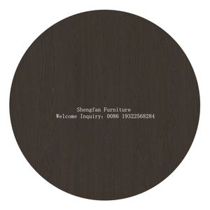 Ensemble de tables rondes à manger en bois massif de couleur noire pour <span class=keywords><strong>8</strong></span> personnes, design solide, pour l'intérieur et l'extérieur, café, restaurant - Product Image 3