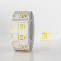Étiquettes Adhésives Personnalisées Impression Logo Imperméables Feuille d'Or Cosmétiques Étiquettes Transparentes Texte Personnalisé Autocollants Logo