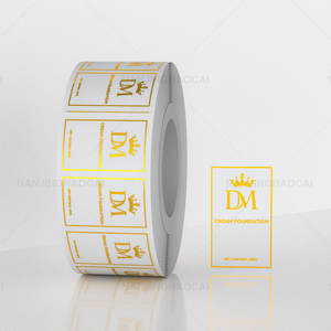 Etichette Autoadesive Personalizzate con Logo Stampato, Impermeabili, in Lamina d'Oro, Etichette Trasparenti per Cosmetici con Testo e Logo Personalizzati - Product Image 2