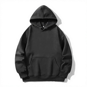 Sweat-shirt à capuche décontracté pour homme, couleur marine unie, manches longues, poche kangourou, mode hiver - Product Image 6