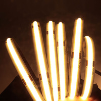 Lampu Strip LED COB Fleksibel 24V 12V Kecerahan Tinggi Pencahayaan Seragam Dapat Diredupkan 3000K 4000K 6500K Lampu Strip LED 5m/10m/Roll