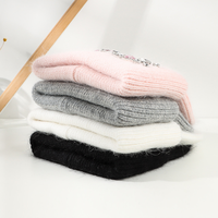Bonnet tricoté chaud et épais pour femme, coupe-vent, confortable, élégant et polyvalent, avec strass glamour