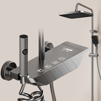 Meilleure vente en stock : Ensemble de douche thermostatique à touches piano, 4 modes, 4 sorties, jet doux, chromé – Le favori d'Europe et d'Amérique