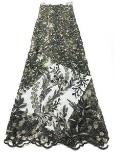 Tissu de dentelle de luxe nigérian <span class=keywords><strong>Asobi</strong></span> de haute qualité, lourdement perlé, pour robe de soirée, vente en gros, fourniture personnalisée, directement de l'usine - Product Image 4