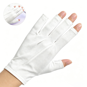 Guantes de nailon con protección UV para arte de uñas, aislamiento térmico, antideslizantes, para lámpara de <span class=keywords><strong>fototerapia</strong></span>, salón de uñas, venta al por mayor - Product Image 4