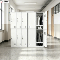 Armoire de rangement moderne démontable JIUSHUN, casier de rangement en métal haut pour employés et étudiants