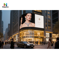 Pantalla LED Curva para Publicidad Exterior, 6000Nits, IP66 Impermeable, Programable