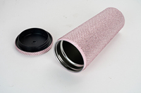 BOUTEILLE THERMOS 750ML À DOUBLE PAROI EN ACIER INOXYDABLE AVEC DIAMANT CLOU À PAILLETTES SANS LOGO