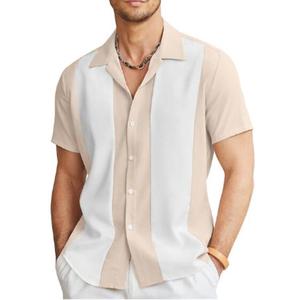 Camicia da <span class=keywords><strong>uomo</strong></span> estiva da spiaggia a righe camicia da <span class=keywords><strong>uomo</strong></span> a maniche corte hawaiana <span class=keywords><strong>abbigliamento</strong></span> <span class=keywords><strong>stile</strong></span> tendenza all'ingrosso - Product Image 5