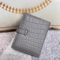 Portefeuille personnalisable en cuir de crocodile véritable à 100 % pour homme, sac à main de luxe en cuir de créateur avec plusieurs emplacements pour cartes