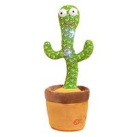 Cactus électronique dansant en peluche en promotion pour bébés, apaise les enfants avec chansons et fonctions d'apprentissage, poupées parlantes et récitantes