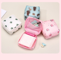 Nouvelle mode, vente en gros à bas prix, sac de rangement portable multifonctionnel pour cosmétiques, rouges à lèvres et serviettes hygiéniques pour filles