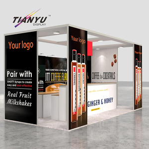 3x6 có thể tháo rời bán lẻ chai rượu vang tùy chỉnh tradeshow hiển thị khung nhôm gian hàng triển lãm với truy cập - Product Image 5