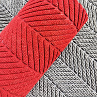 Rouleau de tapis de roulement de pneu en PVC rouge de 8mm d'épaisseur 2x18m tapis d'entrée industriel anti-dérapant anti-poussière Anti-fatigue lavable