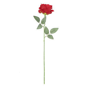 Rose artificielle en velours, branche unique, toucher naturel, décoration pour la Saint-Valentin, mariage, maison - Product Image 5