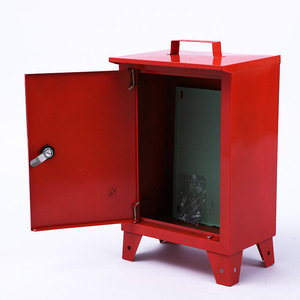 Portable Power Meter <b>Switch</b> Storage Box Red Industrial Floor <b>Standing</b> With Lock And Handle For Construction Site Use - Product Image 1