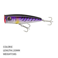 Leurre Brave Wave 130 mm/58 g, gros leurre rampant en ABS, appât dur pour pêche au fond, océan, plage, eau douce, lancer longue distance, hameçons pour carpes A9113