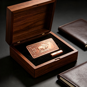 Barre de cuivre rectangulaire de 10 onces Copper Buffalo, frappée à la presse, objet d'art de collection - Product Image 3