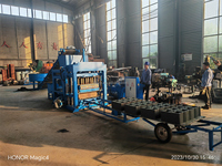 Nouvelle Machine Automatique de Fabrication de Blocs Creux en Ciment pour Pavés Interverrouillables HONGBAOYUAN QT4-25, Vente en Gros 2026