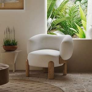 <span class=keywords><strong>Fauteuil</strong></span> de canapé simple de concepteur nordique moderne <span class=keywords><strong>fauteuil</strong></span> de loisirs décontracté en tissu pour salon et balcon Internet célébrant - Product Image 2