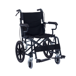 Fauteuil roulant manuel pliable léger avec frein en U pour personnes âgées et handicapées, usage domestique et en voyage - Product Image 1