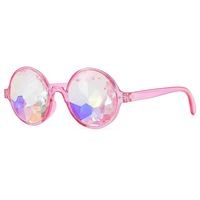 Lunettes de rave kaléidoscope 2026 – Lunettes fantaisie à prisme de diffraction pour Halloween, Noël, fêtes – en plastique cool pour la décoration de fête