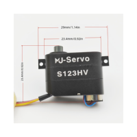 Mini Servomoteur sans noyau 7.4V MJ-S123HV(H) haute tension en métal pour modèles d'avions et voitures RC (à partir de 14 ans)