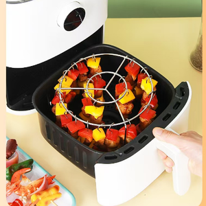 2025 mới Nồi chiên không khí nướng xiên giá thép không gỉ 304 BBQ kabob đặt 24 dọc thịt xiên với vòng treo - Product Image 1