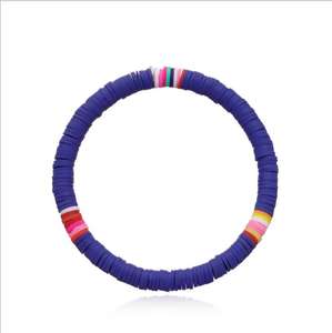 Позолоченный Радужный полимерный глиняный браслет из бисера, модный летний пляжный Свадебный Подарок, Идея - Product Image 6