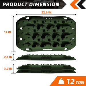 AMBITION Горячая новинка: Мини-дорожки для эвакуации (гибкие, для бездорожья), для песка, грязи, снега и монтажный комплект, зеленые - Product Image 4