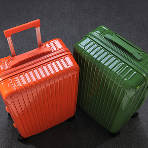 Equipaje Esencial de Viaje, Maleta Resistente para Mujer, ABS, Carcasa Dura, Ligera, con Ruedas Dobles Giratorias y Candado, Estilo Retro - Product Image 1