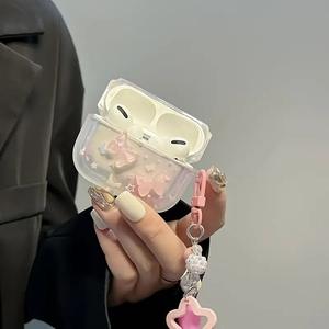 Linda chica 3D gradiente mariposa auricular funda para <span class=keywords><strong>Airpods</strong></span> 4 Pro 2 <span class=keywords><strong>3</strong></span> generación mujeres auriculares funda protectora con cadena - Product Image 4