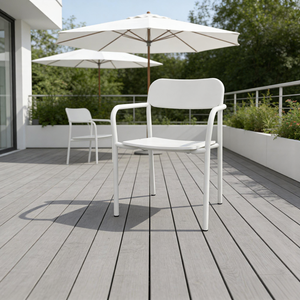 Silla de <span class=keywords><strong>Aluminio</strong></span> Individual para Exteriores, Resistente a la Oxidación, Diseño Moderno, Cómoda y Ligera, para Jardín, Patio, Parque y <span class=keywords><strong>Cocina</strong></span> - Product Image 1