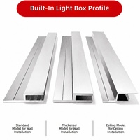 Profilé en aluminium pour cadres de caissons lumineux graphiques en tissu