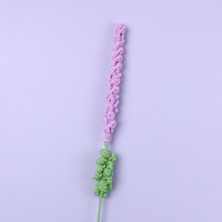 Ranting Lavender Buatan Tangan Siap Pakai, Bunga Buatan Rajutan & Tenun, Buket Rumah dengan Harga Grosir