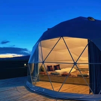 Dôme géodésique de luxe en PVC pour hôtel, tente de glamping, tente dôme ronde pour le désert, tente dôme ciel étoilé pour le camping
