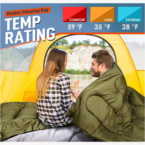 Saco de Dormir Doble Impermeable para Adultos Unisex, Saco de Dormir para Dos Personas para Acampar, Hacer Senderismo y Excursionismo - Product Image 5