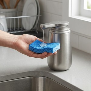 Dispenser Sabun Cair Otomatis 350ml Original Supplier SUS316, Dispenser Sabun Tempel Dinding, Isi Ulang, Tanpa Sentuh - Product Image 5