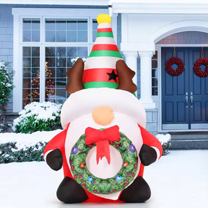 Gnome gonflable en PVC de 5 pieds avec <span class=keywords><strong>guirlande</strong></span>, décorations pour la fête des Saints, lumières LED, vente en gros - Product Image 1