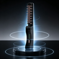 Cepillo Alisador de Cabello Eléctrico Portátil, Plegable, Inalámbrico, de Viaje, Tamaño Mini, Elegante