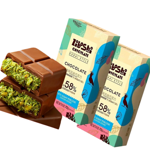 Cioccolatini Ripieni in Offerta, Barrette di Cioccolato Ripiene, Collezione di Cioccolato al Pistacchio Kataifi di Dubai, Vendita all'Ingrosso - Product Image 2