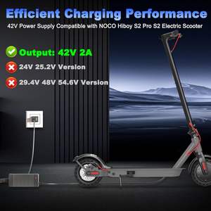 Chargeur de <span class=keywords><strong>scooter</strong></span> électrique 42V 2A compatible avec le <span class=keywords><strong>scooter</strong></span> <span class=keywords><strong>Hiboy</strong></span>, alimentation électrique - Product Image 4
