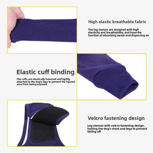 Manchon de protection avant pour chien, anti-léchage, pour la récupération des blessures, réglable, antidérapant, soutien articulaire pour animaux de compagnie - Product Image 2