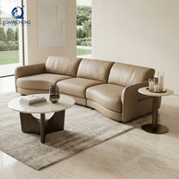 Table basse moderne en marbre avec base en acier inoxydable, vente en gros directe d'usine, table ronde pour hall d'hôtel, mobilier de salon