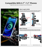 Chargeur sans fil Kewig Qi15W avec interrupteur d'alimentation séparé, en alliage d'aluminium, compatible KYMCO, accessoires avant pour moto